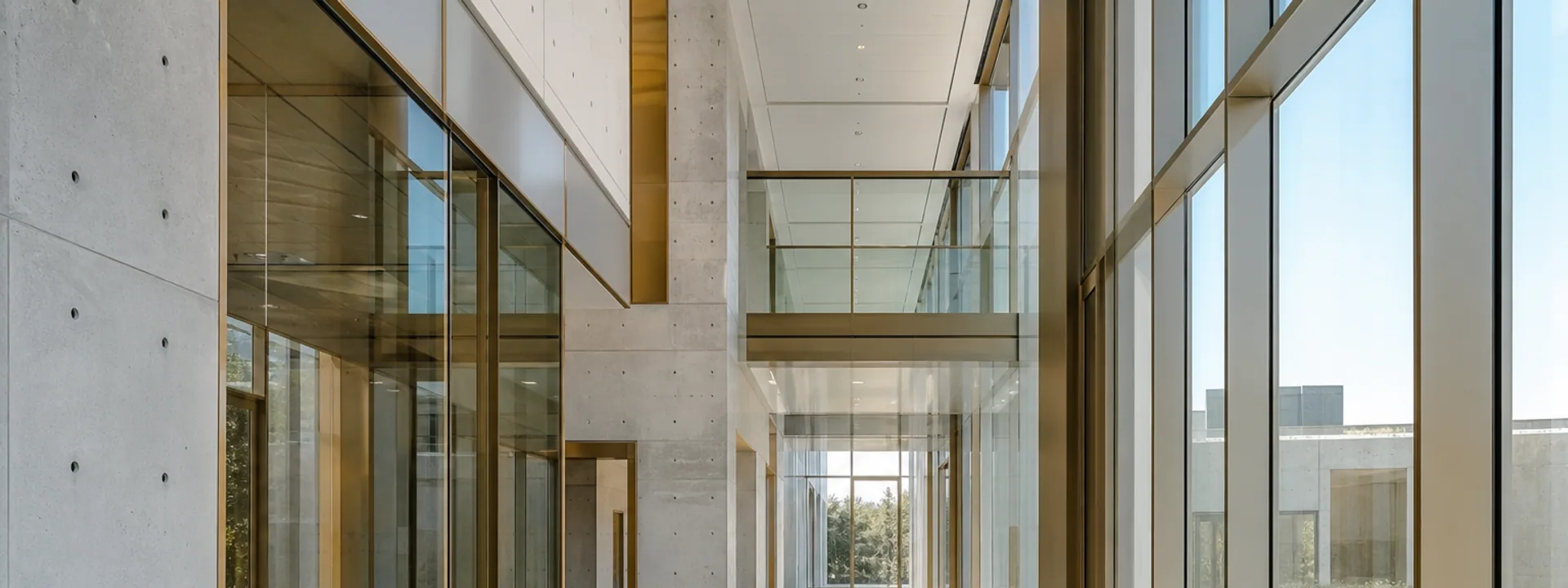 PhiKey research atmosphere: bright secure interior with warm metal accents.
